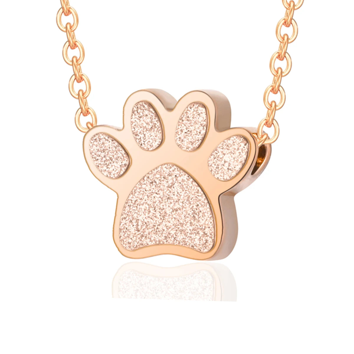 Dog Paw Print Urn Ashes  - Keepsake Necklace For Pet Ashes