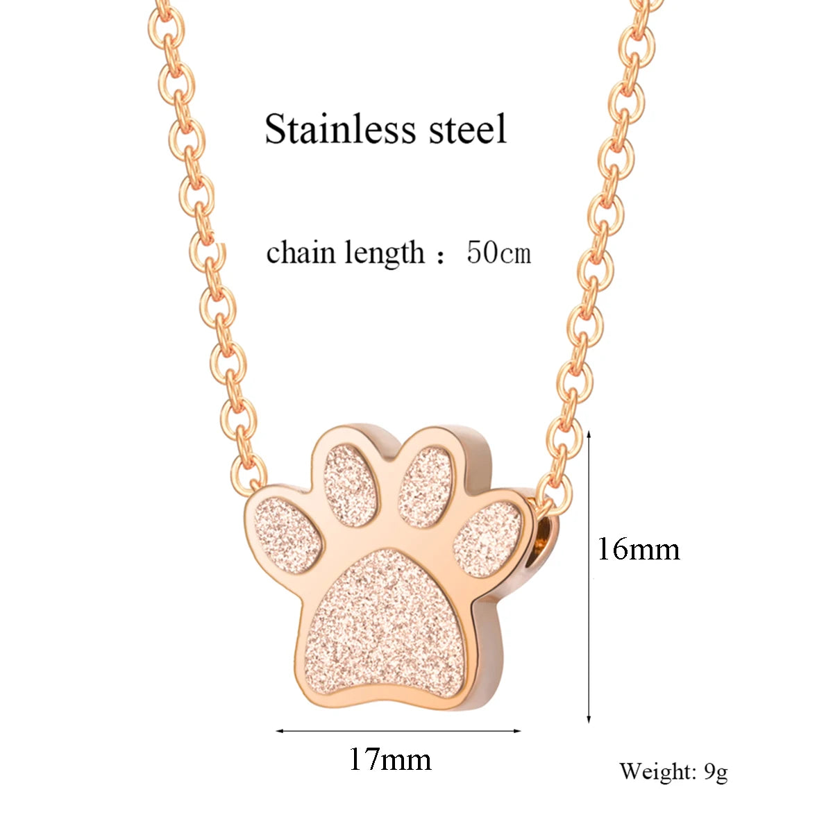 Dog Paw Print Urn Ashes  - Keepsake Necklace For Pet Ashes