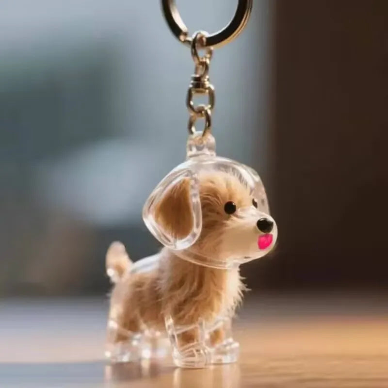 Dog Fur Keepsake Pendant for Keychain -  Puppy Hair Storage Container for Pet Lovers