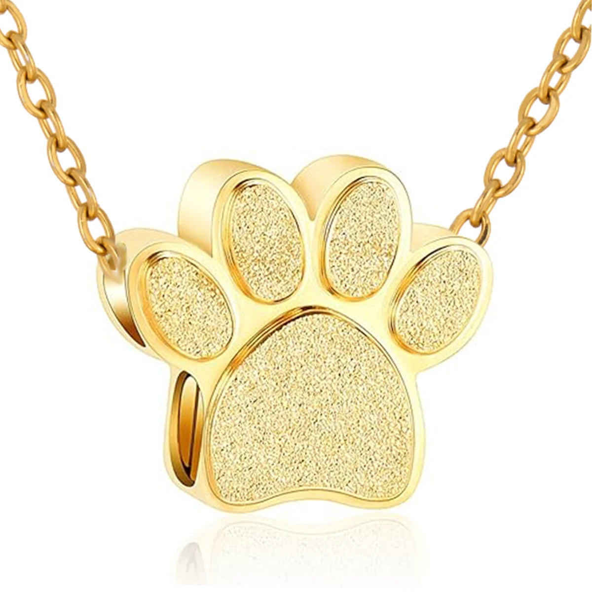 Dog Paw Print Urn Ashes  - Keepsake Necklace For Pet Ashes