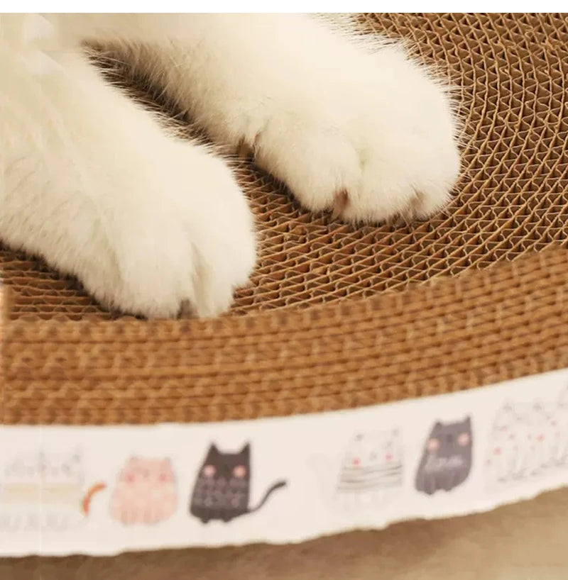 Round Cat Scratcher Bed Durable Corrugated Scrapers & Claw Grinding Toy for Cats