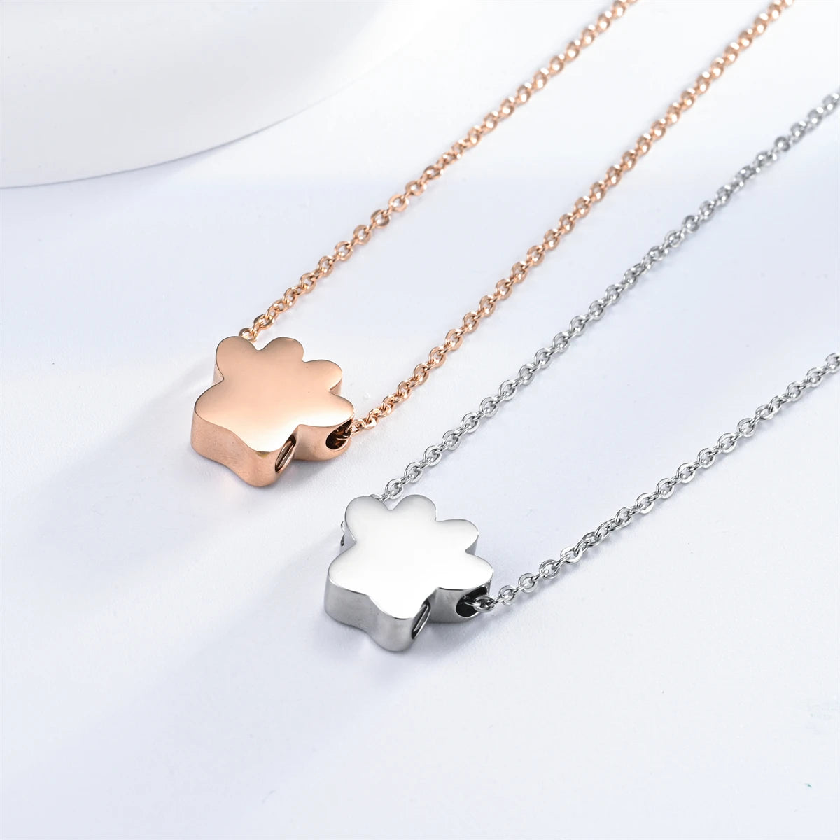 Dog Paw Print Urn Ashes  - Keepsake Necklace For Pet Ashes