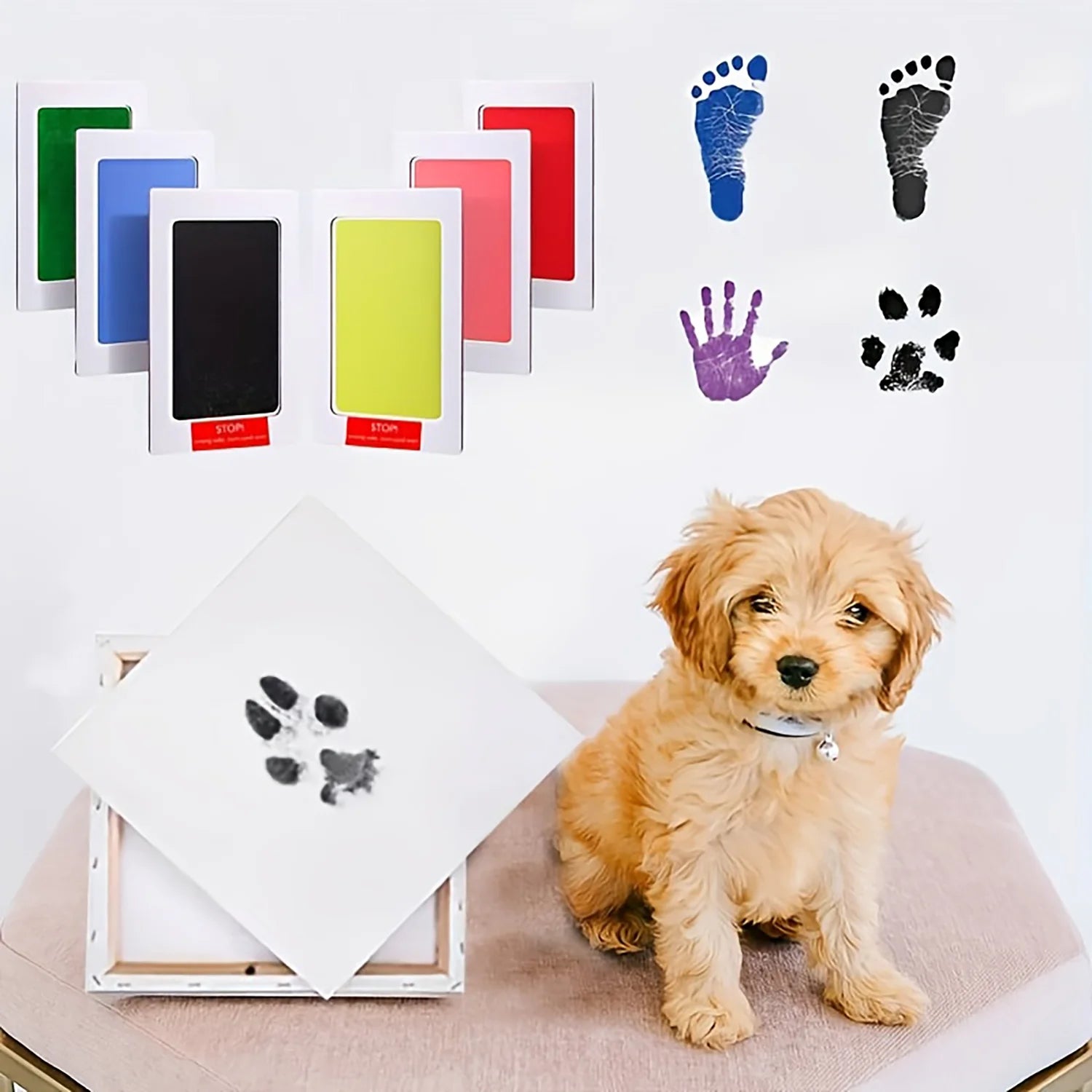 Dog Paw Print Ink Pad - Touchless Ink Pad - Footprint Pad For Memorial