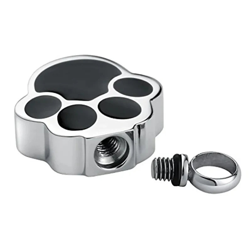 Dog Paw Print Cremation Jewelry for Ashes - Keepsake Memorial Pendant