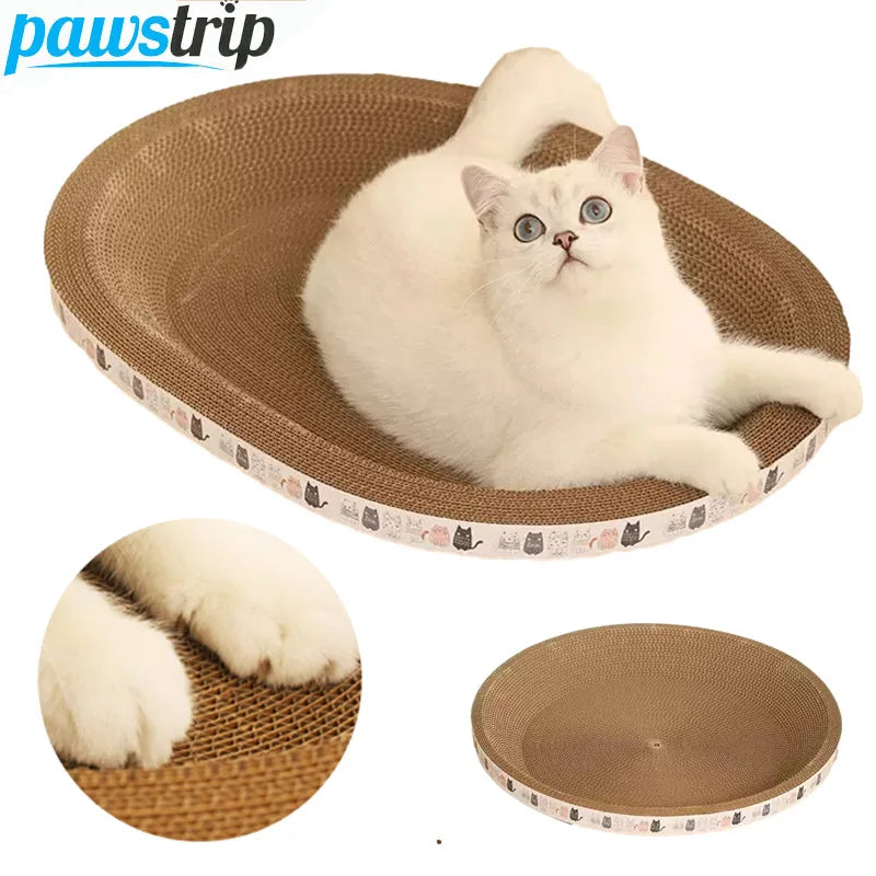 Round Cat Scratcher Bed Durable Corrugated Scrapers & Claw Grinding Toy for Cats