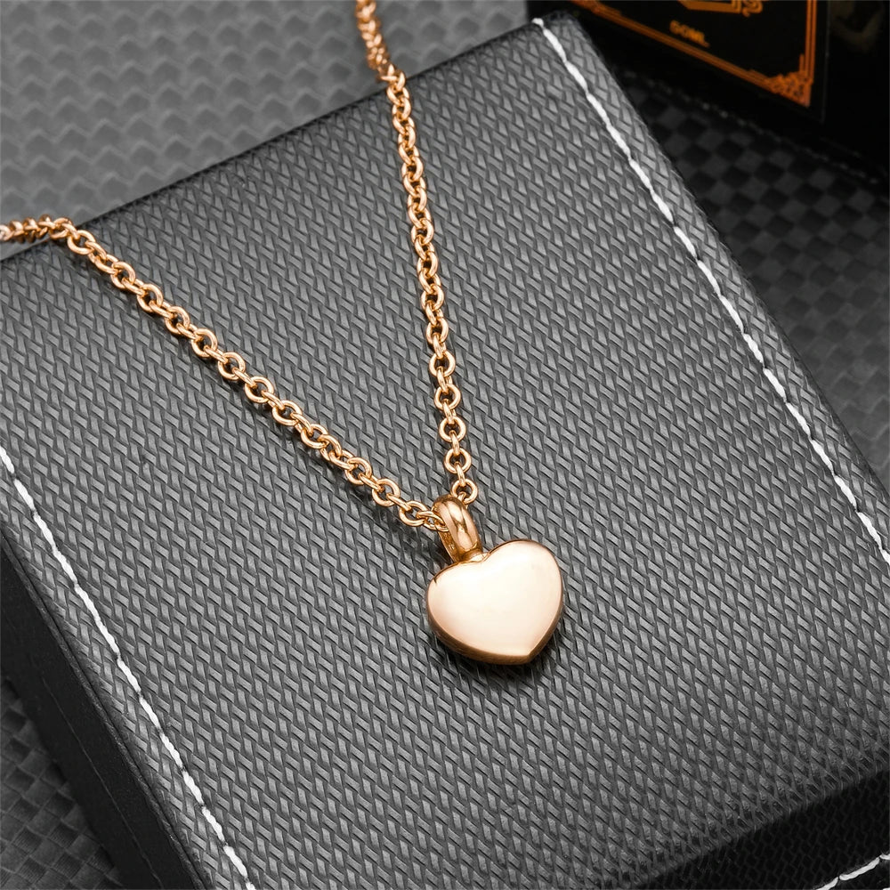 Dog Heart Memorial Urn Pendant - Stainless Steel Cremation Jewelry for Dog Ashes
