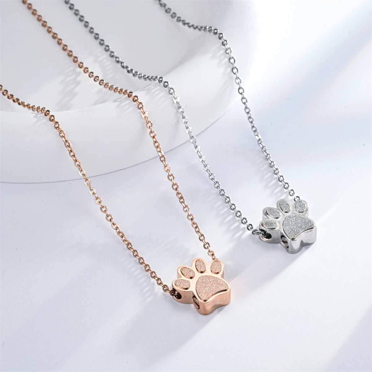 Dog Paw Print Urn Ashes  - Keepsake Necklace For Pet Ashes