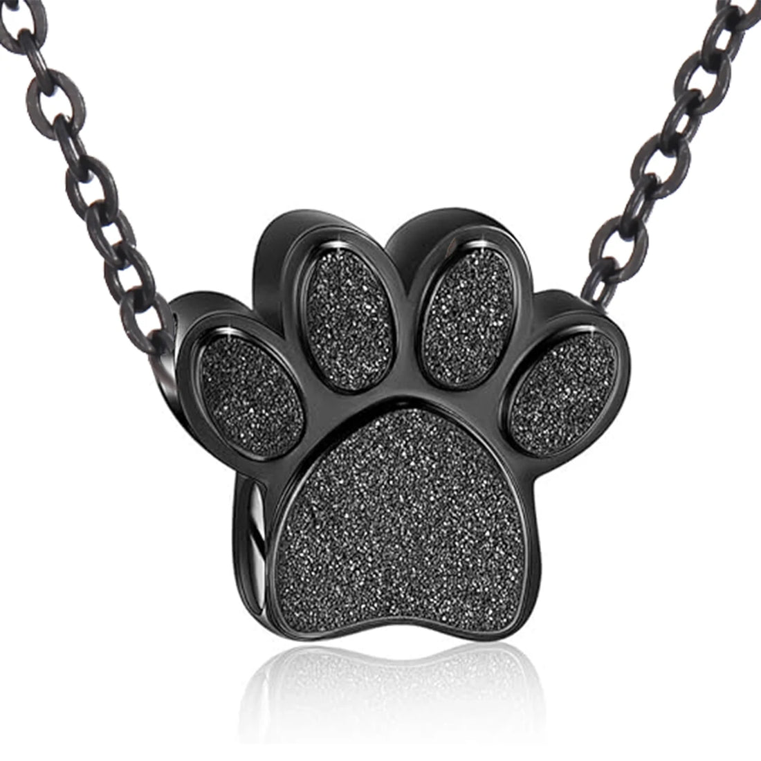 Dog Paw Print Urn Ashes  - Keepsake Necklace For Pet Ashes