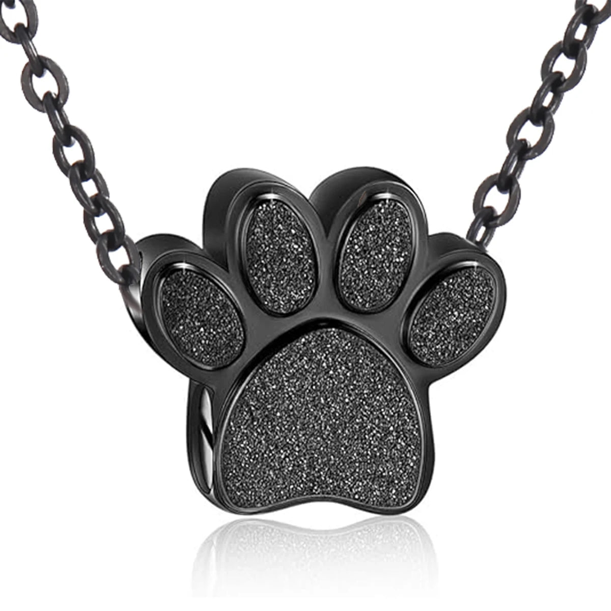 Dog Paw Print Urn Ashes  - Keepsake Necklace For Pet Ashes
